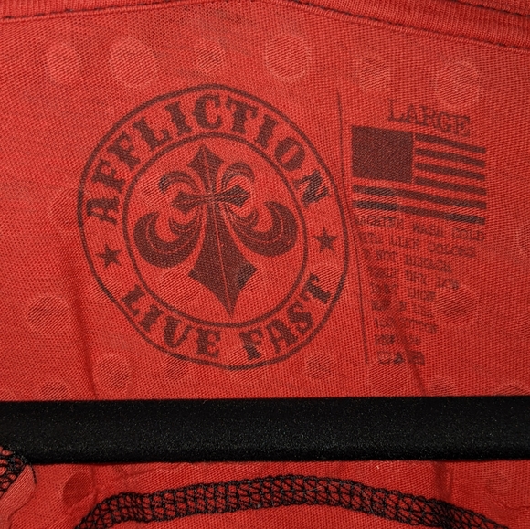 "NEW" Affliction Studded Shirt Large - Picture 6 of 6